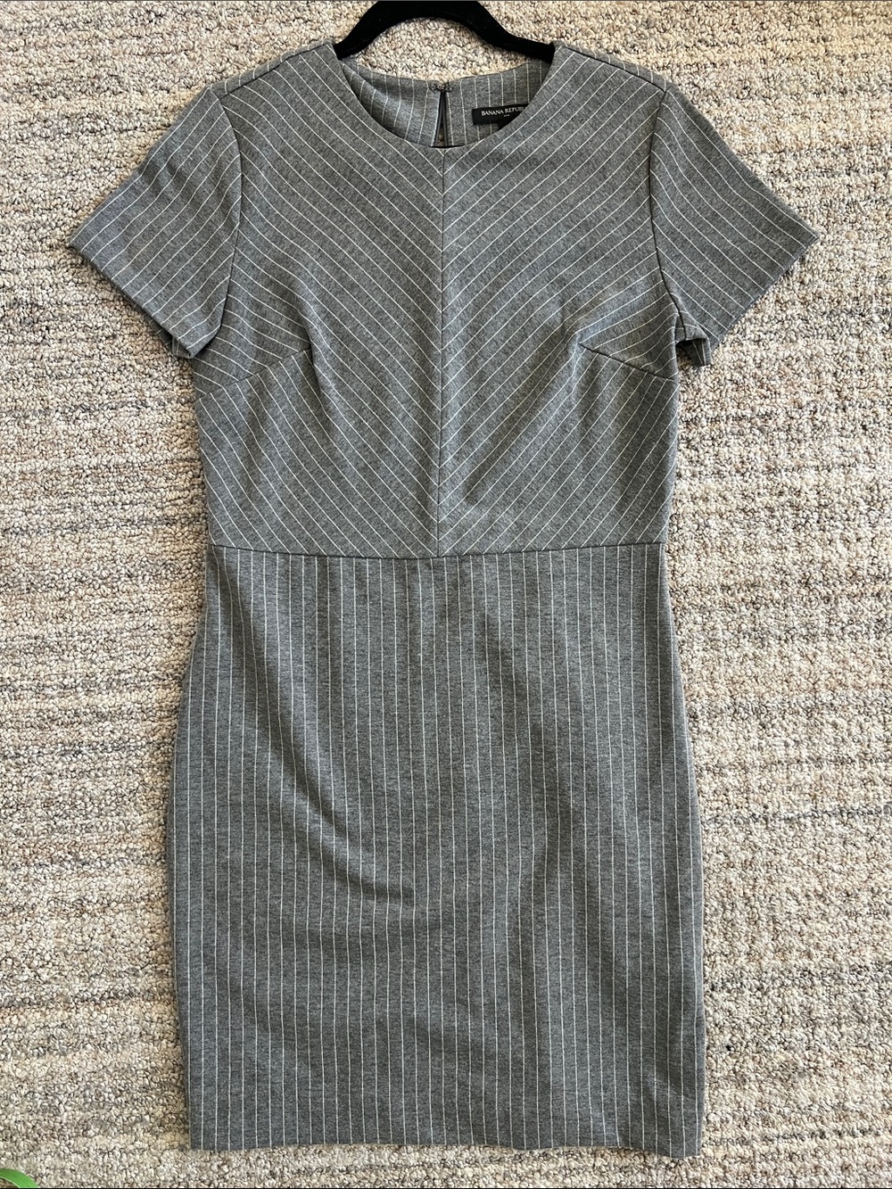 Banana Republic Gray Pinstripe Sheath Dress NWOT